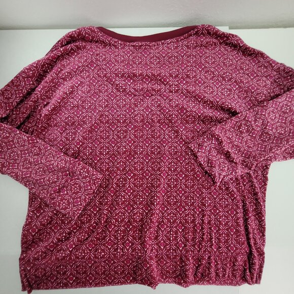 NAUTICA Pajama Set Women's XL Berry Fleece Top & Pants Pockets Drawstring - Picture 6 of 14